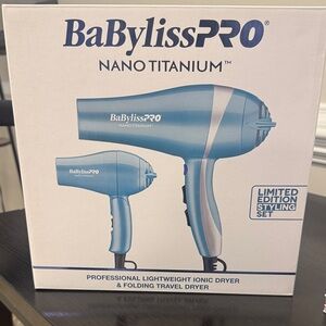 BaBylissPRO Nano Titanium Lightweight Ionic Hair Dryer - Light Blue
